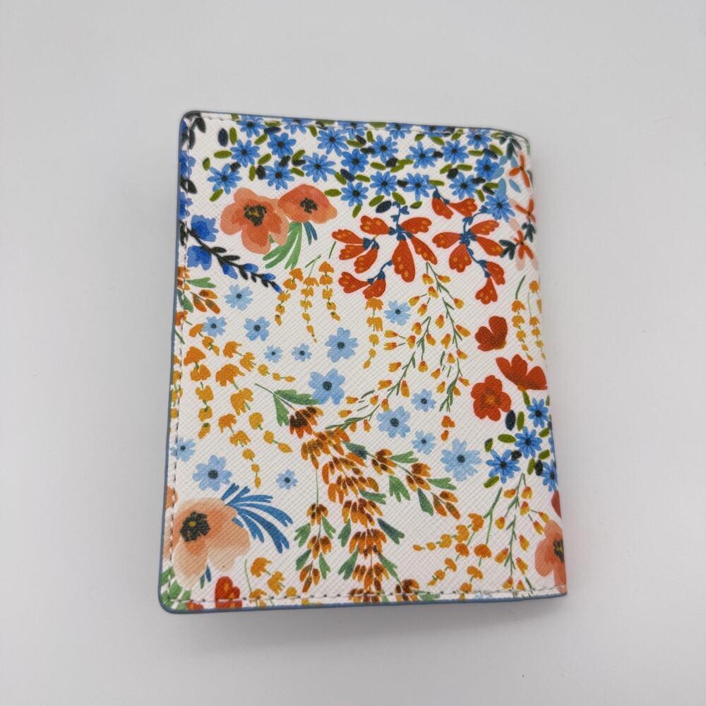 Anthropologie Paloma Passport Holder Travel Wallet Floral Faux Leather - Picture 6 of 9